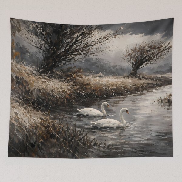 Item preview, Serene Swans in a Tranquil Stream designed and sold by cuprum.