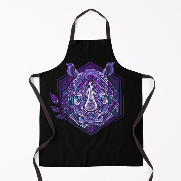 Item preview, Cyber Rhino Tech Art - Futuristic Neon Circuit Rhinoceros Illustration designed and sold by AbulailArt.