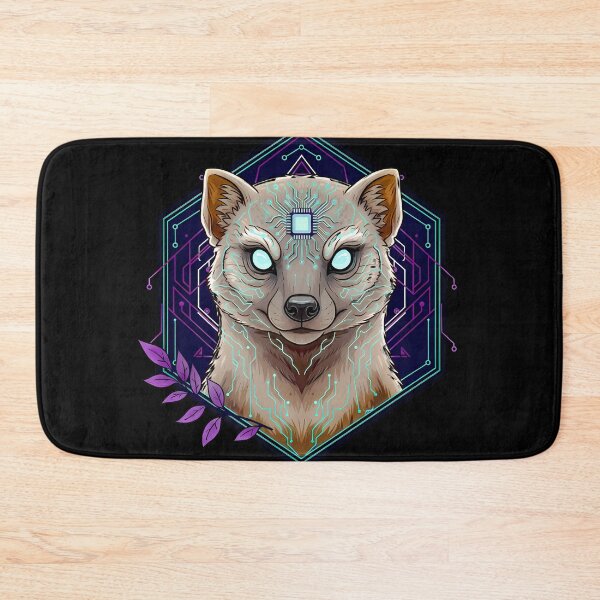 Item preview, Cyber Mongoose Tech Art - Futuristic Neon Circuit Mongoose Illustration designed and sold by AbulailArt.