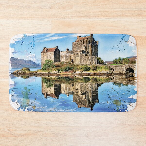 Item preview, Watercolour illustration of Eilean Donan Castle, Scotland designed and sold by davidelder.