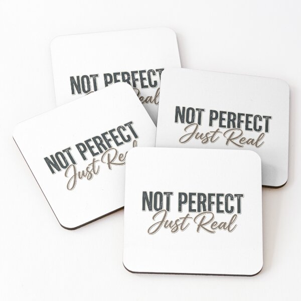 Item preview, Not Perfect Just Real Typography Design | Real Life Quote Aesthetic | Self Love Motivation Sticker designed and sold by Velmora Studio.