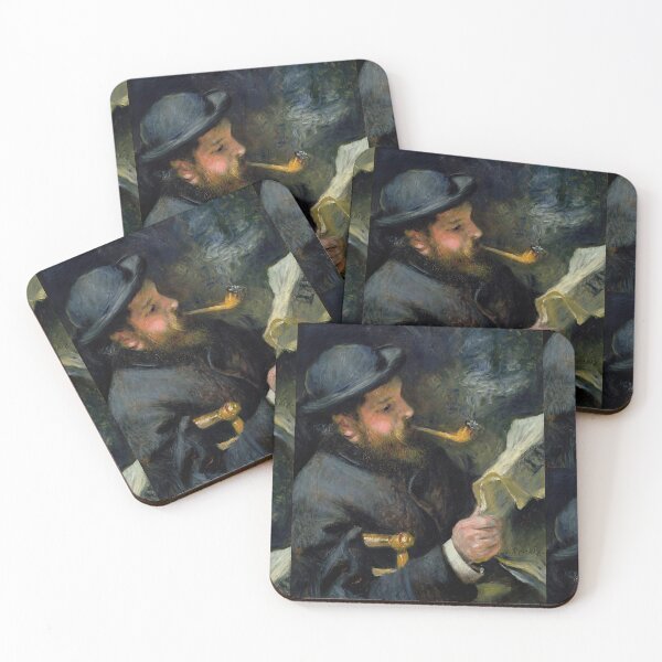 Item preview, Monet That Reads by Pierre-Auguste Renoir: Moody Impressionist Portrait Poster designed and sold by artofuniverse.