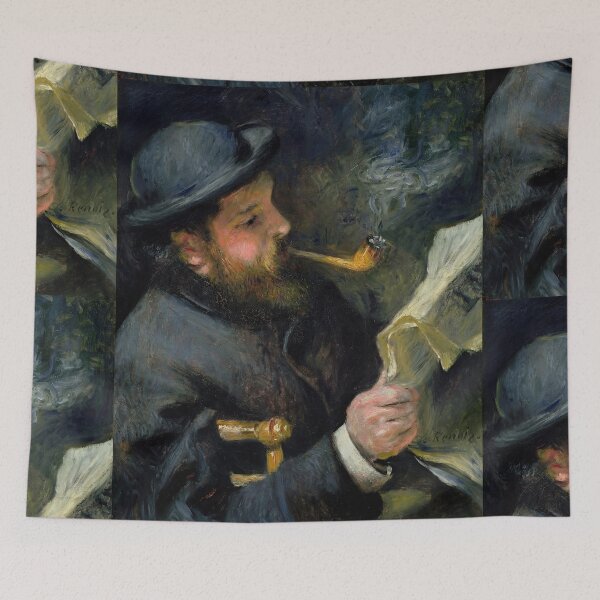 Item preview, Monet That Reads by Pierre-Auguste Renoir: Moody Impressionist Portrait Poster designed and sold by artofuniverse.