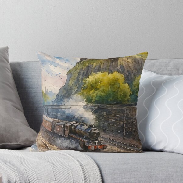 Item preview, Steaming past Edinburgh Castle, Scotland Watercolour designed and sold by davidelder.