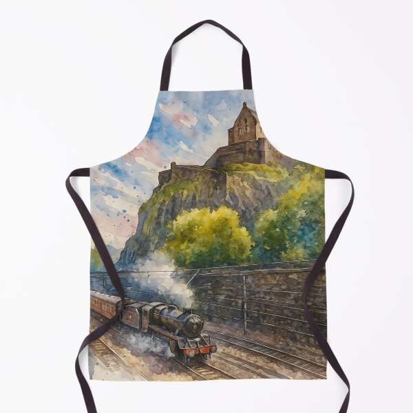Item preview, Steaming past Edinburgh Castle, Scotland Watercolour designed and sold by davidelder.