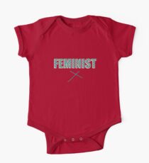 Feministische Punkte (Pflaume) Baby Body Kurzarm