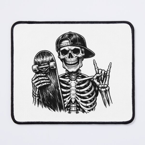 Item preview, Skater Skeleton with Skateboard – Cool Streetwear Skull Rock Design designed and sold by timizar.