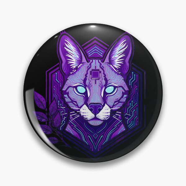 Item preview, Cyber Serval Tech Art - Futuristic Neon Circuit Wild Cat Illustration designed and sold by AbulailArt.