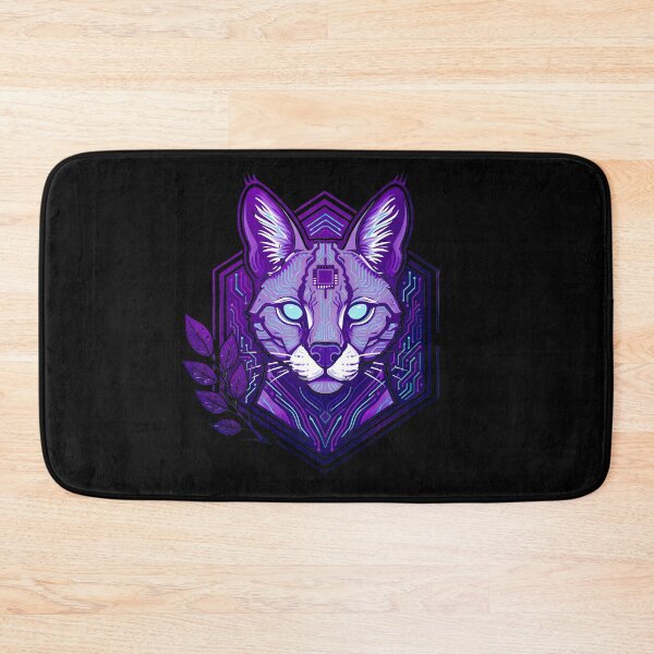 Item preview, Cyber Serval Tech Art - Futuristic Neon Circuit Wild Cat Illustration designed and sold by AbulailArt.