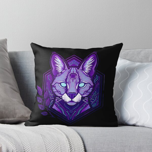 Item preview, Cyber Serval Tech Art - Futuristic Neon Circuit Wild Cat Illustration designed and sold by AbulailArt.