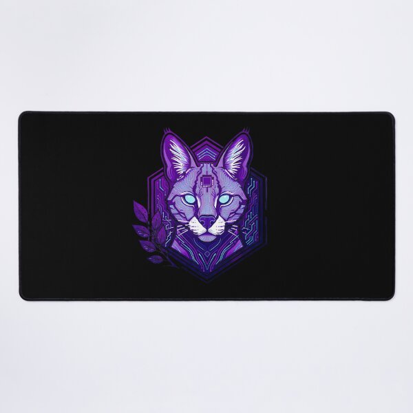 Item preview, Cyber Serval Tech Art - Futuristic Neon Circuit Wild Cat Illustration designed and sold by AbulailArt.