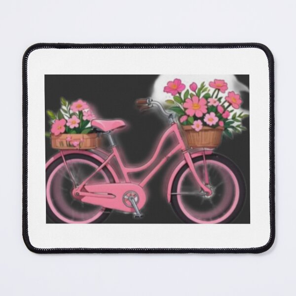 Item preview, Princess Pink Bicycle Design | Cute Aesthetic Girl Bike with Flowers | Girly Floral Bicycle Art designed and sold by PixelVibe Art.