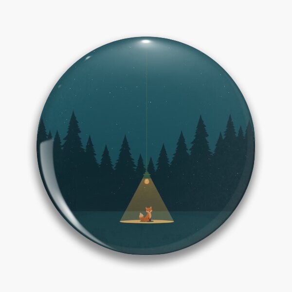 Item preview, Lonely Fox Under the Night Light designed and sold by TinyWarmThing.