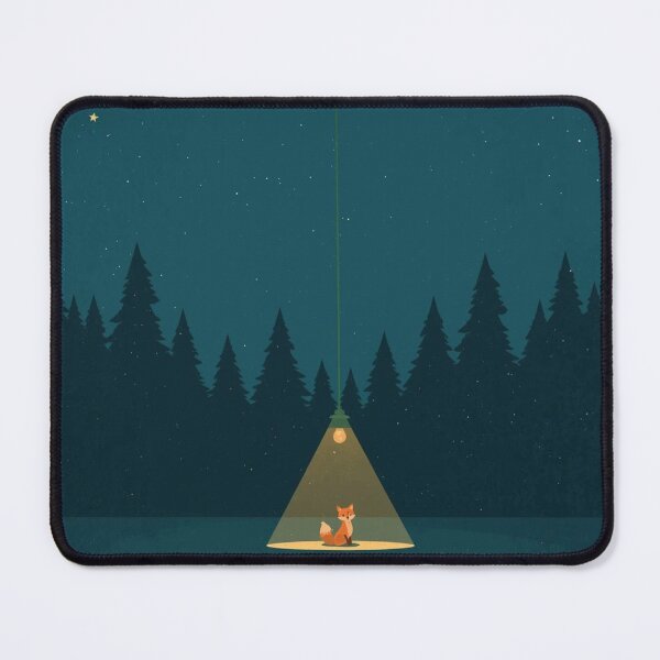 Item preview, Lonely Fox Under the Night Light designed and sold by TinyWarmThing.