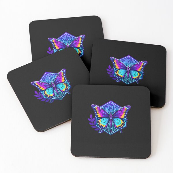 Item preview, Cyber Butterfly Tech Art - Futuristic Neon Circuit Insect Illustration designed and sold by AbulailArt.