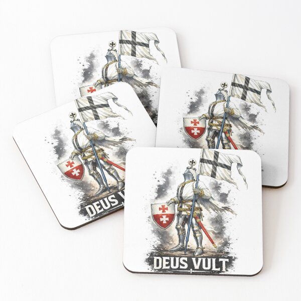 Item preview, Knight with Cross Shield Deus Vult designed and sold by TaborDesign.