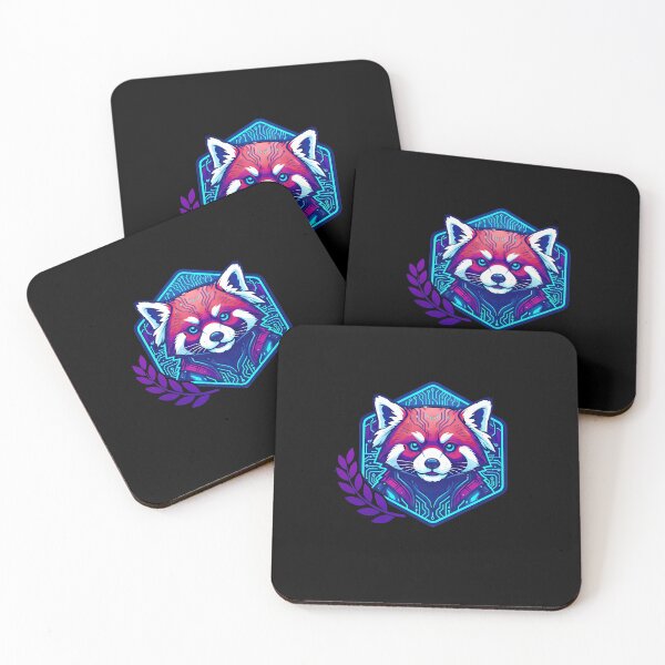 Item preview, Cyber Red Panda Tech Art - Futuristic Neon Circuit Wildlife Illustration designed and sold by AbulailArt.