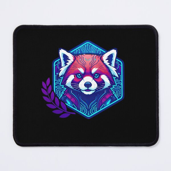Item preview, Cyber Red Panda Tech Art - Futuristic Neon Circuit Wildlife Illustration designed and sold by AbulailArt.