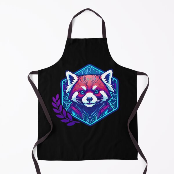 Item preview, Cyber Red Panda Tech Art - Futuristic Neon Circuit Wildlife Illustration designed and sold by AbulailArt.