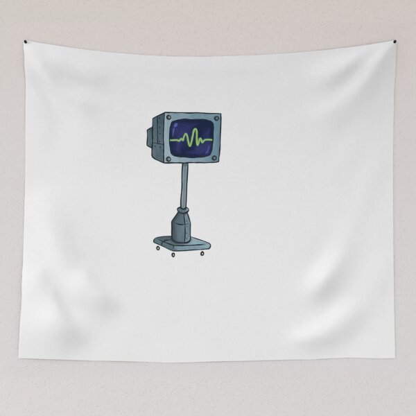 Item preview, Retro Monitor Heartbeat Cartoon Device designed and sold by Snowdog-Art.