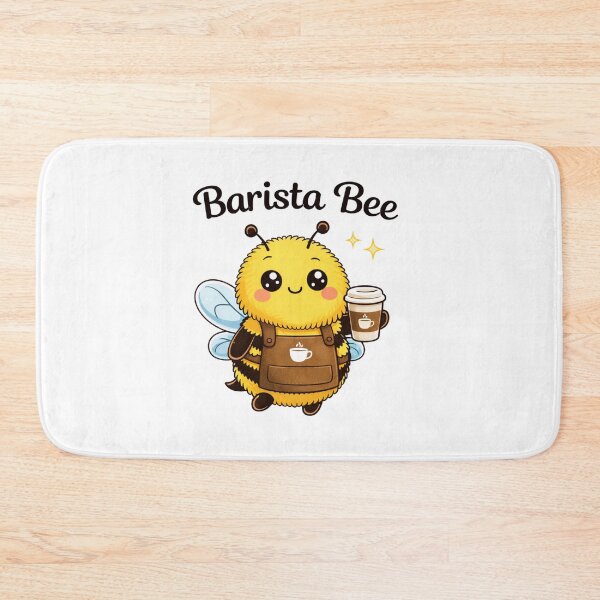 Item preview, Barista Bee Cute Bee Design | Kawaii Coffee Lover Gift | Bee Barista Illustration designed and sold by PurpleJelly.