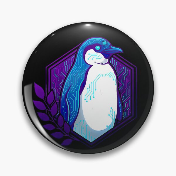 Item preview, Cyber Penguin Tech Art - Futuristic Neon Circuit Flightless Bird Illustration designed and sold by AbulailArt.