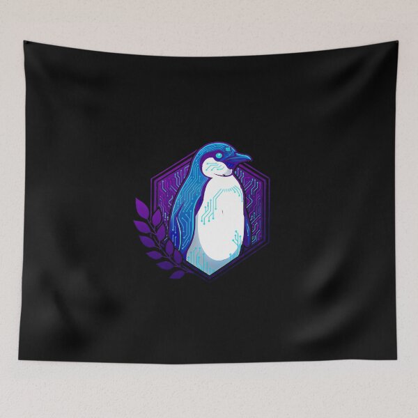 Item preview, Cyber Penguin Tech Art - Futuristic Neon Circuit Flightless Bird Illustration designed and sold by AbulailArt.