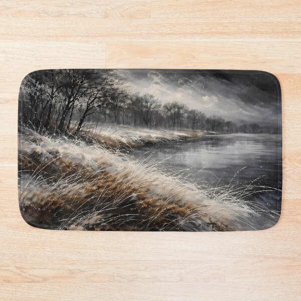 Item preview, Winter Landscape by a Calm River designed and sold by cuprum.