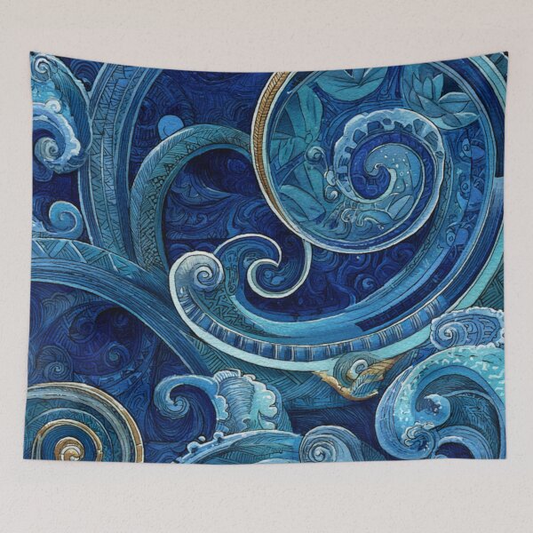 Item preview, New Zealand Māori Paua Pattern Koru Design 882 designed and sold by GrinGalore.
