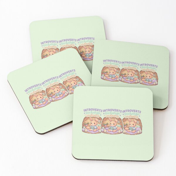 Item preview, Introverts Recharge Indoors Cute Easter Bunny Gamer Spring Design designed and sold by Quiet Mode Studio.