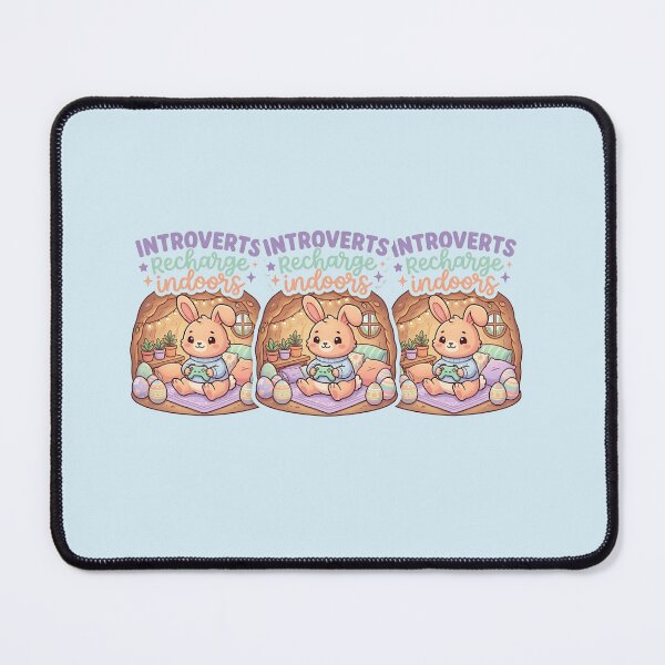 Item preview, Introverts Recharge Indoors Cute Easter Bunny Gamer Spring Design designed and sold by Quiet Mode Studio.