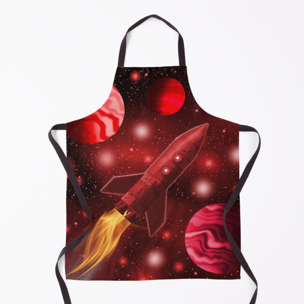 Item preview, Red Rocket Ship in Space designed and sold by Andrew Hitchen.