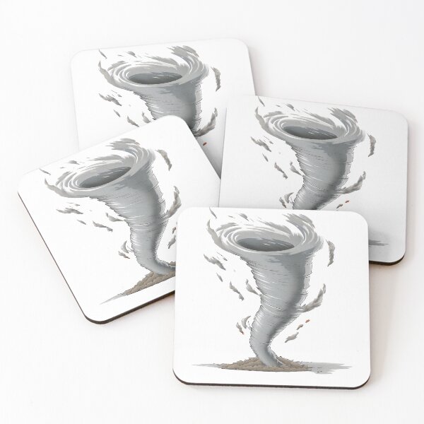 Item preview, Stylized tornado illustration with swirling debris and dust designed and sold by ChernivtsiSkoda.