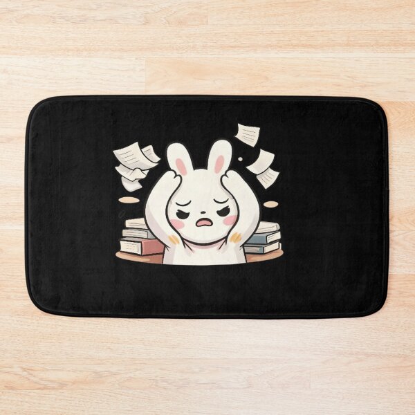 Item preview, Adorable Kawaii Stressed Bunny: Exploding with Homework designed and sold by Trendora90.