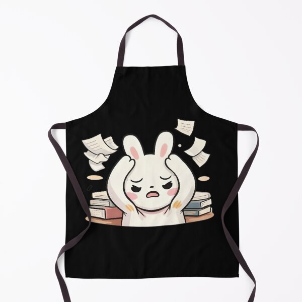 Item preview, Adorable Kawaii Stressed Bunny: Exploding with Homework designed and sold by Trendora90.