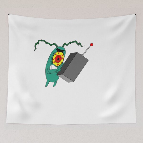 Item preview, Plankton With Remote Control Funny Cartoon designed and sold by Snowdog-Art.