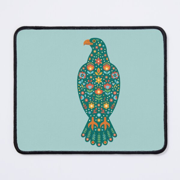 Item preview, Regal Floral Folk Art Golden Eagle – Scandinavian Folk Art by heidiannemorris © designed and sold by FOLK ART FUSION by heidiannemorris.
