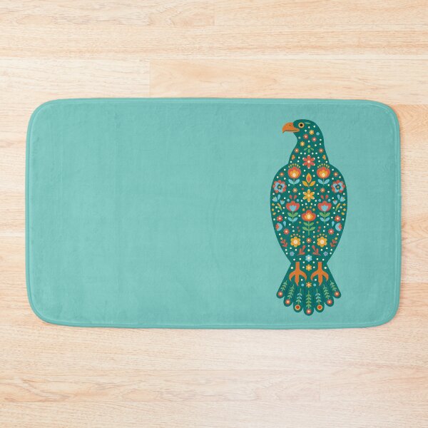 Item preview, Regal Floral Folk Art Golden Eagle – Scandinavian Folk Art by heidiannemorris © designed and sold by FOLK ART FUSION by heidiannemorris.