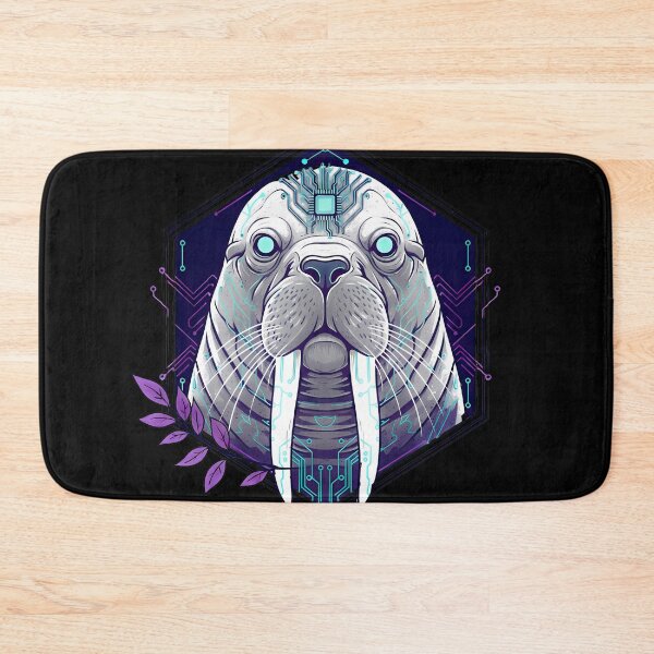 Item preview, Cyber Seal Tech Art - Futuristic Neon Circuit Marine Mammal Illustration designed and sold by AbulailArt.