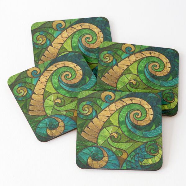 Item preview, New Zealand Māori Paua Pattern Koru Design 883 designed and sold by GrinGalore.
