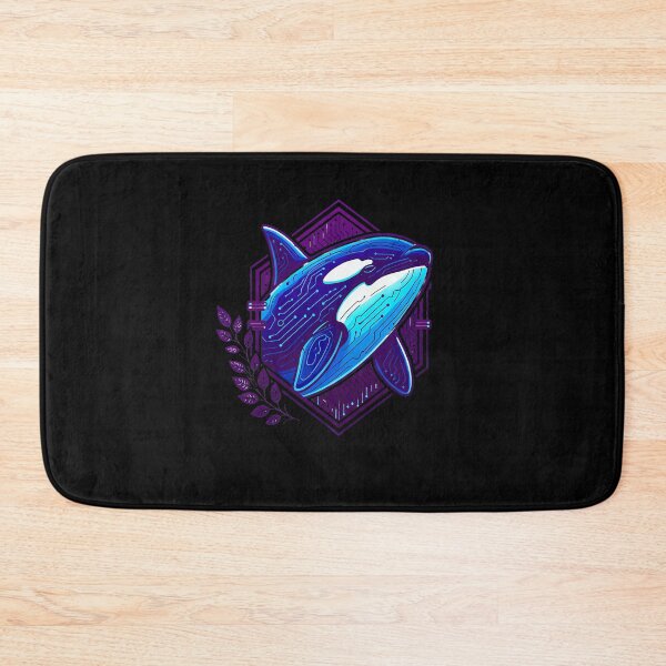 Item preview, Cyber Orca Tech Art - Futuristic Neon Circuit Killer Whale Illustration designed and sold by AbulailArt.