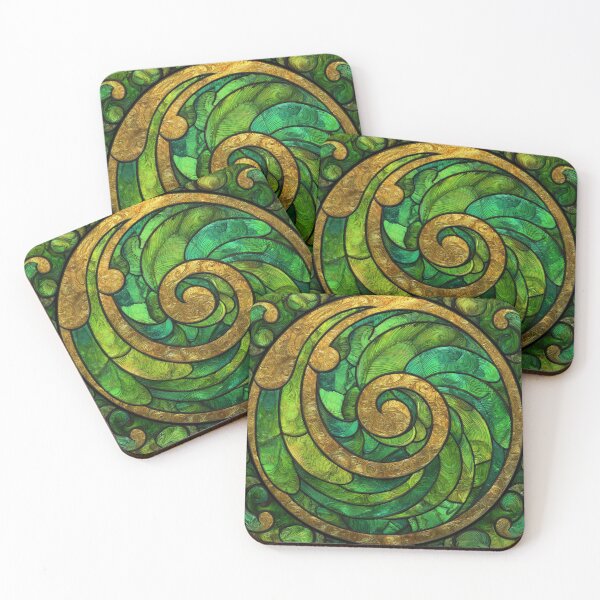 Item preview, New Zealand Māori Paua Pattern Koru Design 884 designed and sold by GrinGalore.