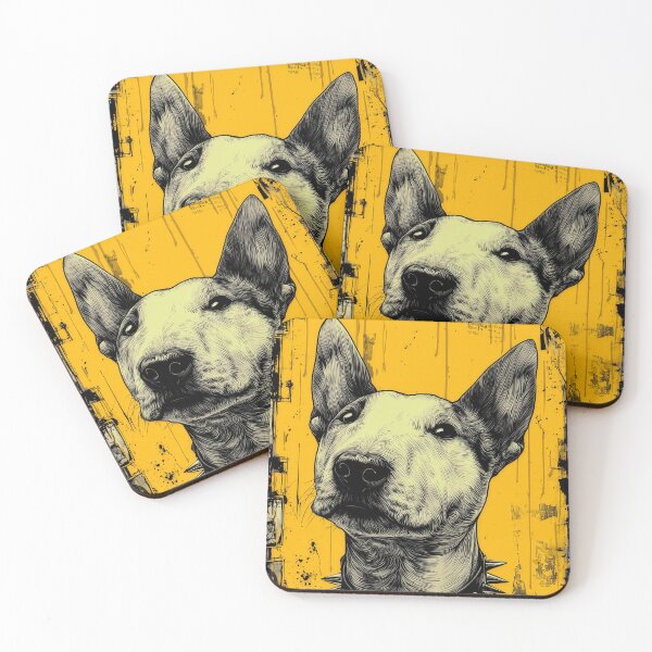 Item preview, Punk Bull Terrier with studded collar designed and sold by drizzd.