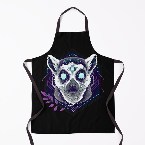 Item preview, Cyber Lemur Tech Art - Futuristic Neon Circuit Primate Illustration designed and sold by AbulailArt.