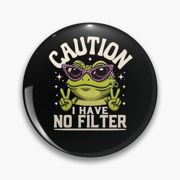 Item preview, Caution Frog No Filter Funny designed and sold by TshirtsOnline-.