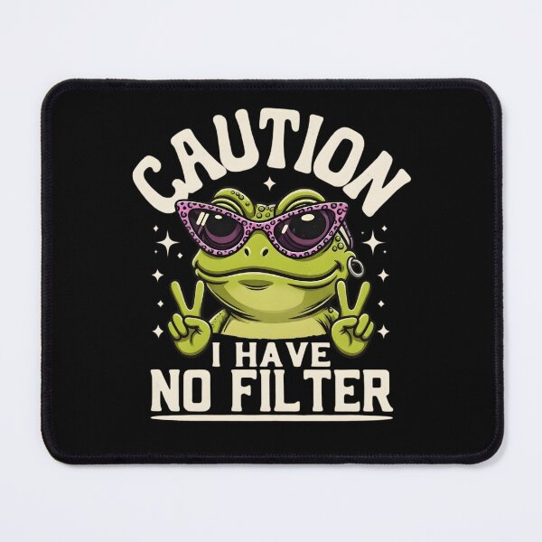 Item preview, Caution Frog No Filter Funny designed and sold by TshirtsOnline-.
