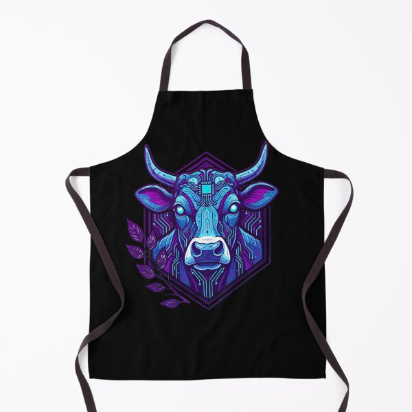 Item preview, Cyber Bull Tech Art - Futuristic Neon Circuit Ox Illustration designed and sold by AbulailArt.