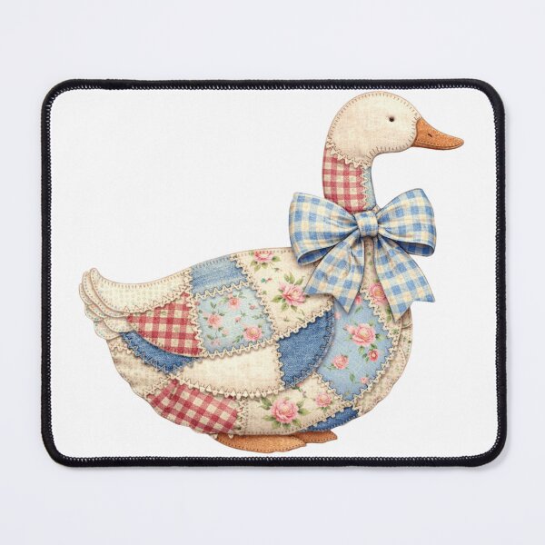 Artikelvorschau, Vintage Patchwork Ente Cottagecore Charme entworfen und verkauft von GamerGearTees.