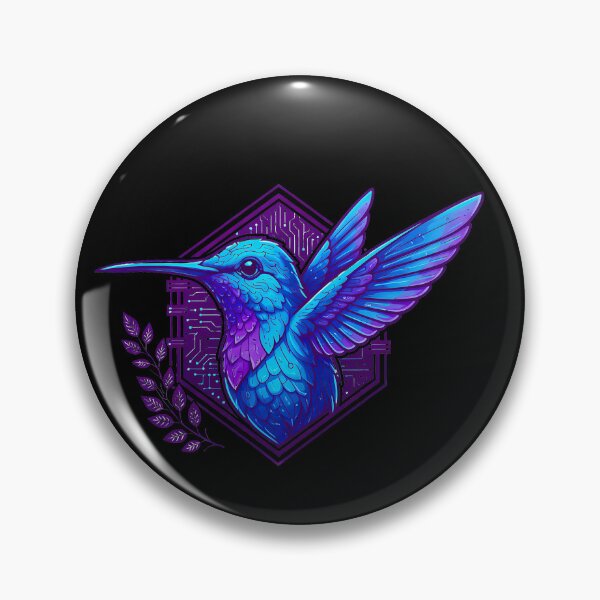 Item preview, Cyber Hummingbird Tech Art - Futuristic Neon Circuit Flying Bird Illustration designed and sold by AbulailArt.