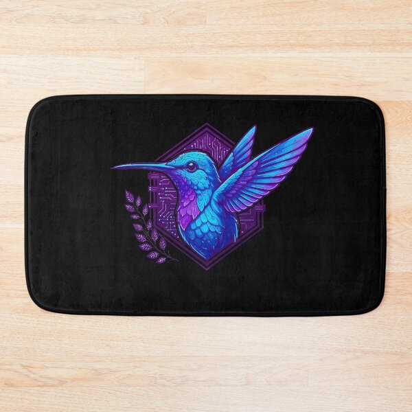 Item preview, Cyber Hummingbird Tech Art - Futuristic Neon Circuit Flying Bird Illustration designed and sold by AbulailArt.
